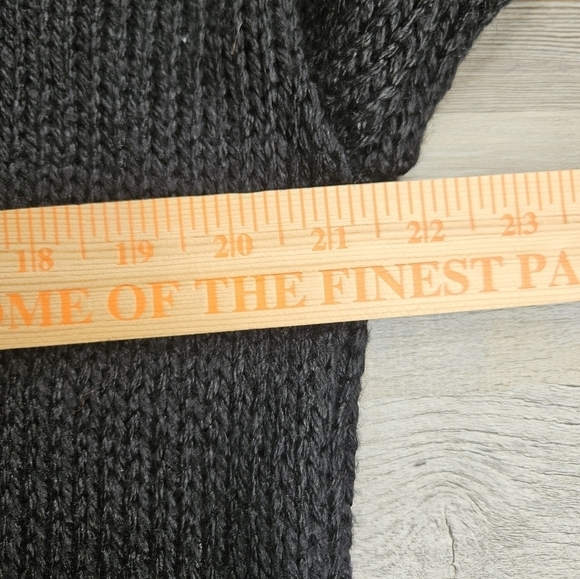 Maggie Lawrence Sport Vintage Sweater Granny Squares Crochet Black Floral - Picture 11 of 13